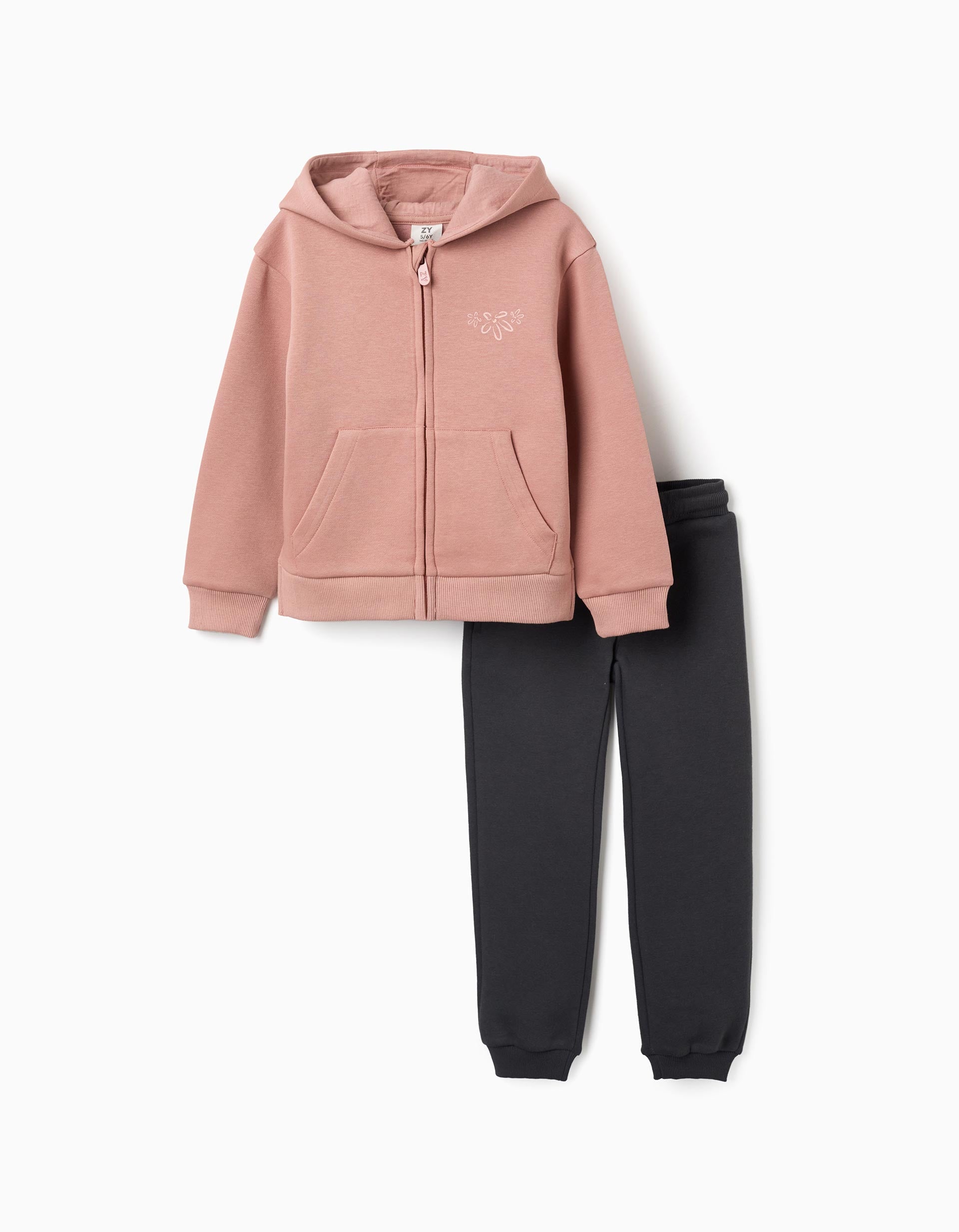 Ensemble de jogging en coton peigné avec imprimé fleur, ZIPPY
