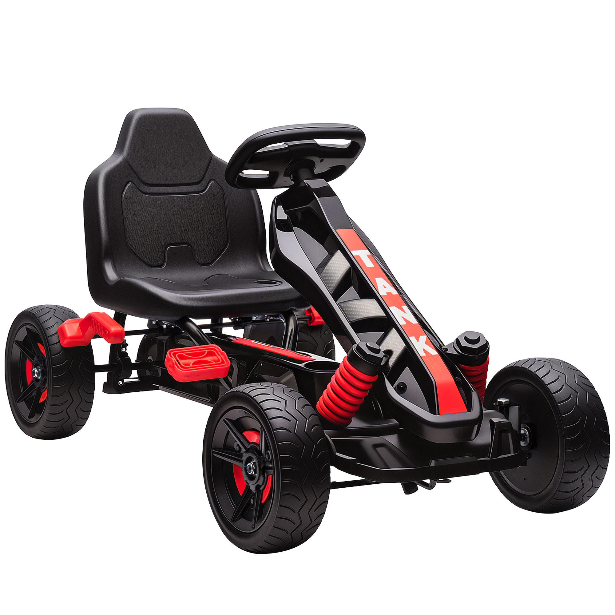 Kart à pédales Plastique Rouge, AIYAPLAY