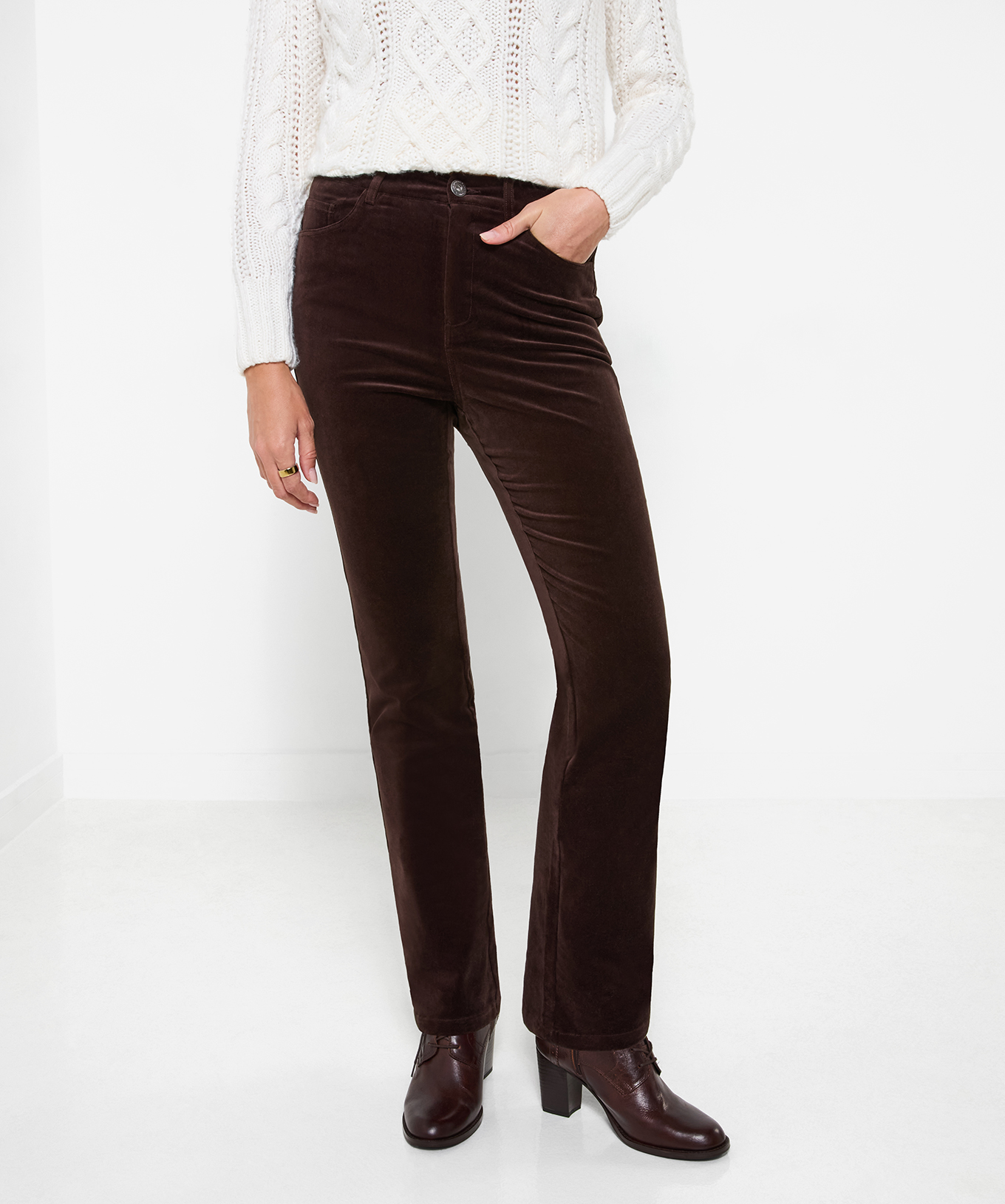 Luxueux Pantalon Bootcut en Moleskine, JOE BROWNS