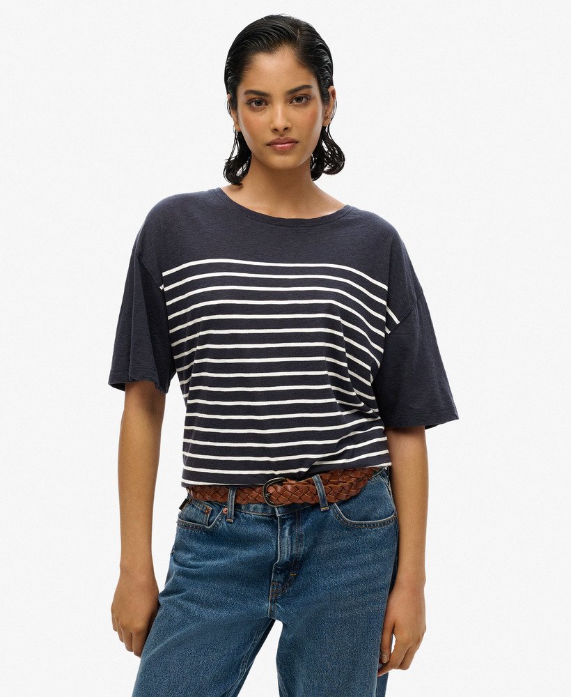 T-shirt Studios Épaules Tombantes Coupe Oversize, SUPERDRY