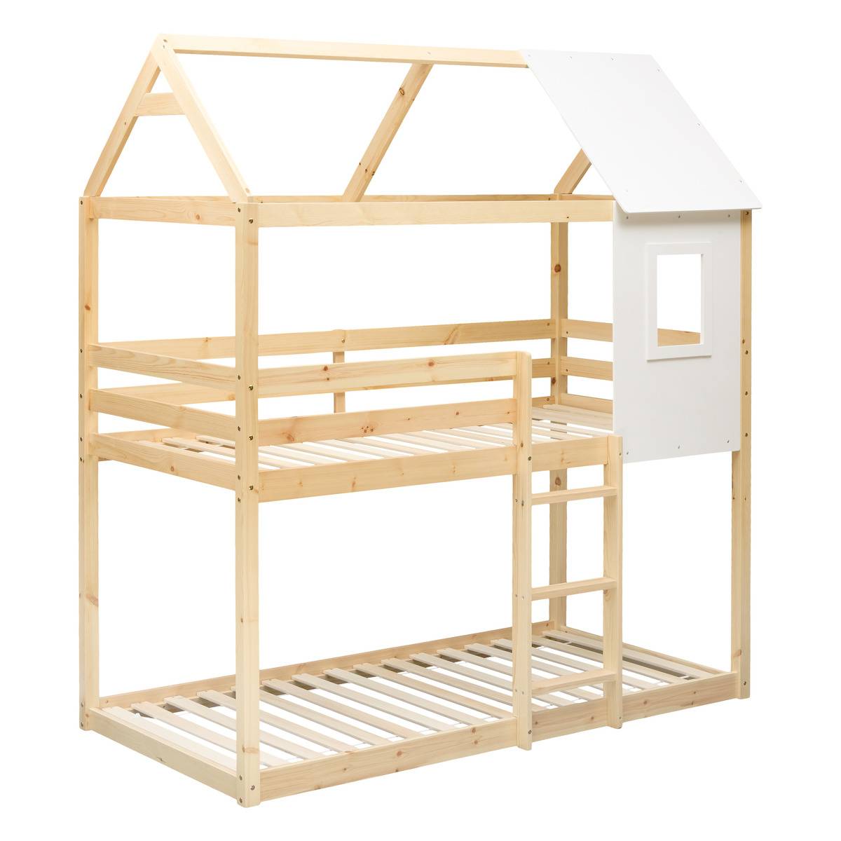 Lit superposé cabane pour enfant en pin BOSCO, ATMOSPHERA FOR KIDS