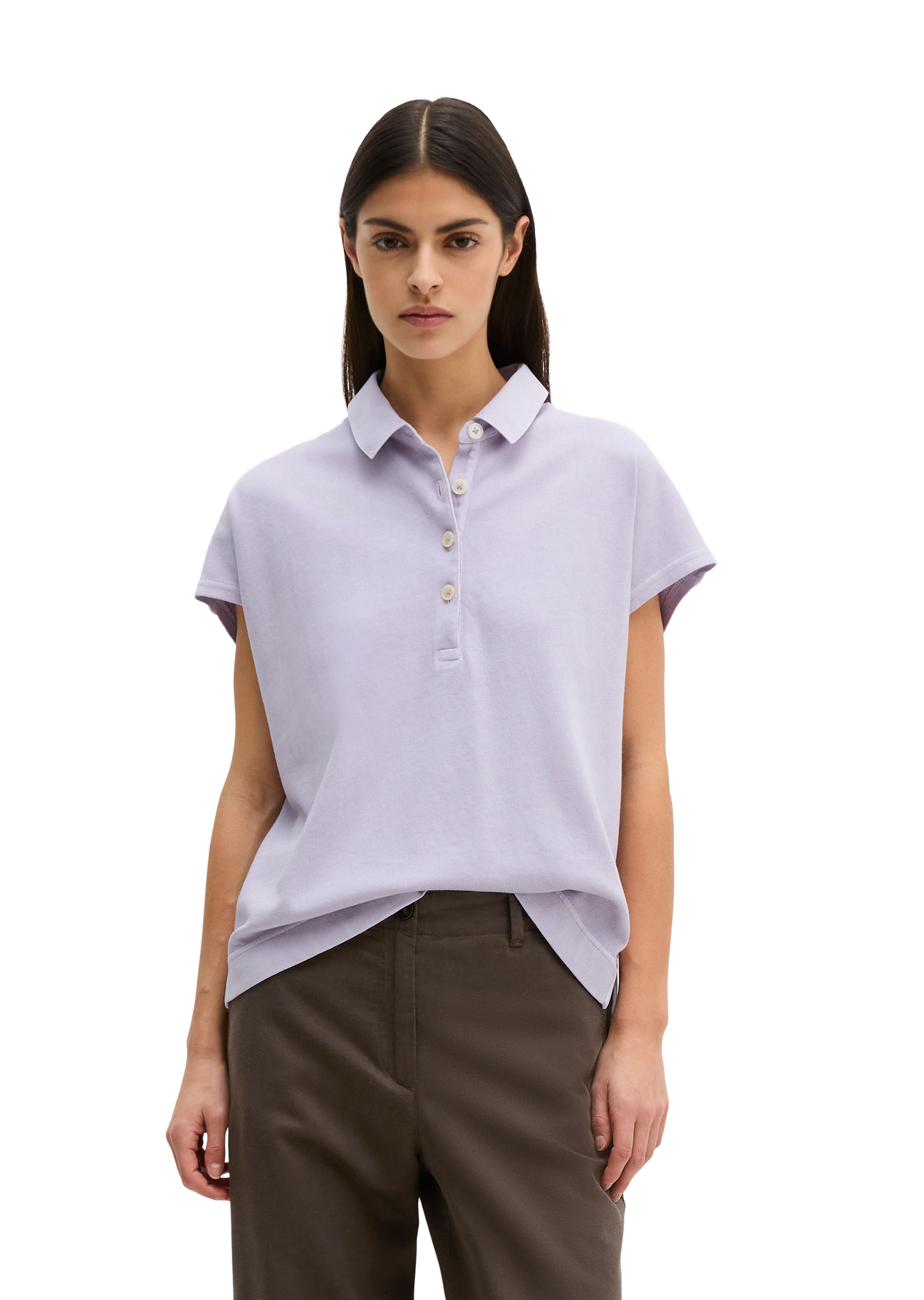 Polo loose en single jersey doux, MARC O'POLO