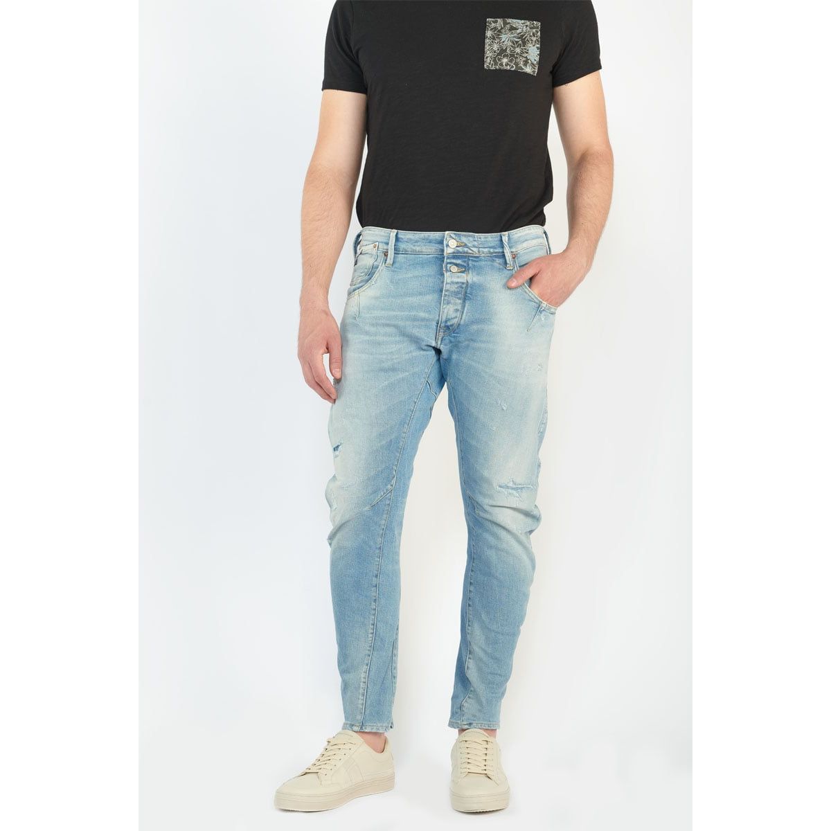 Jean droit best sale a pince homme