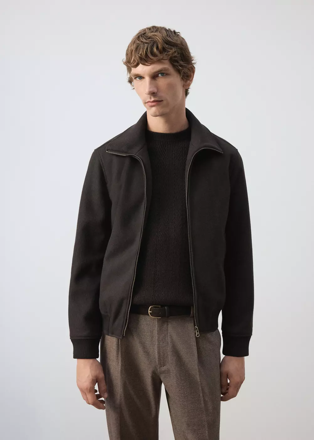 Veste col cheminée à poches, MANGO MAN