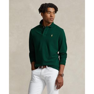 Custom Fit Polo Shirt in Cotton with Long Sleeves POLO RALPH LAUREN image