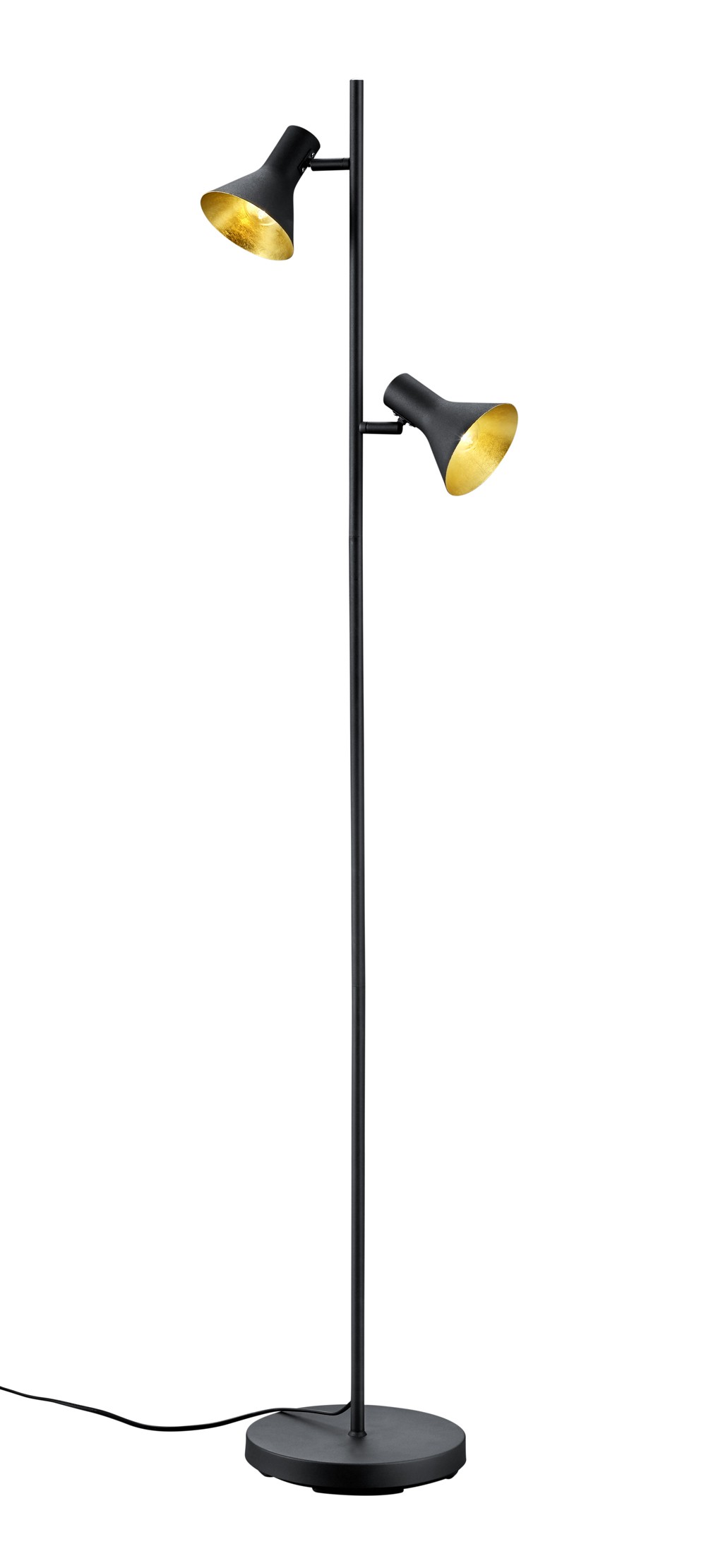 Lampadaire design en métal industriel, NINA, TRIO