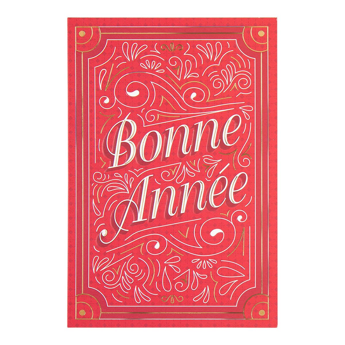 Carte de vœux avec enveloppe - lot de 4 cartes Bonne Année – Draeger Paris