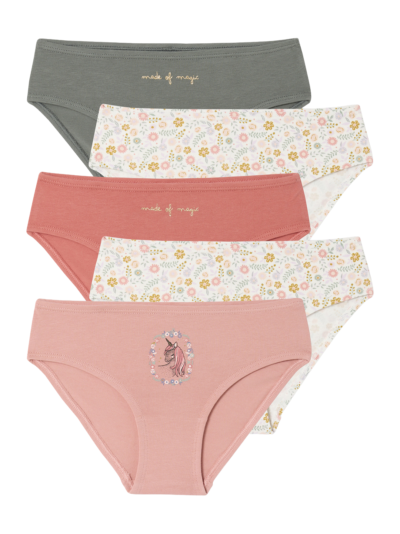 Lot de 5 culottes assorties, VERTBAUDET