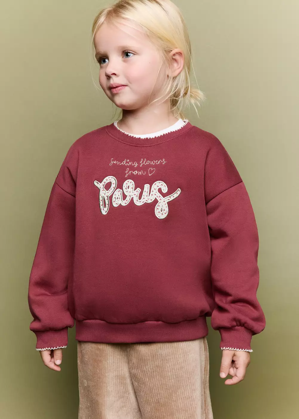 Sweat-shirt détail brodé, MANGO BABY