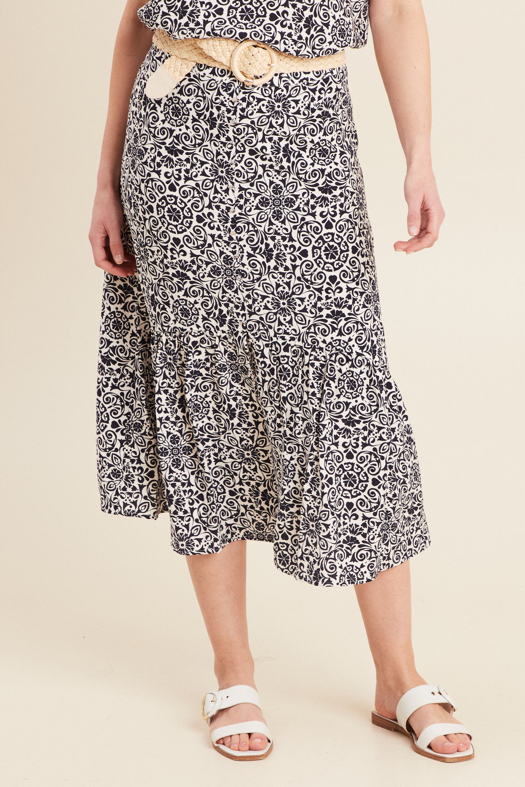 Jupe midi droite satin, BREAL