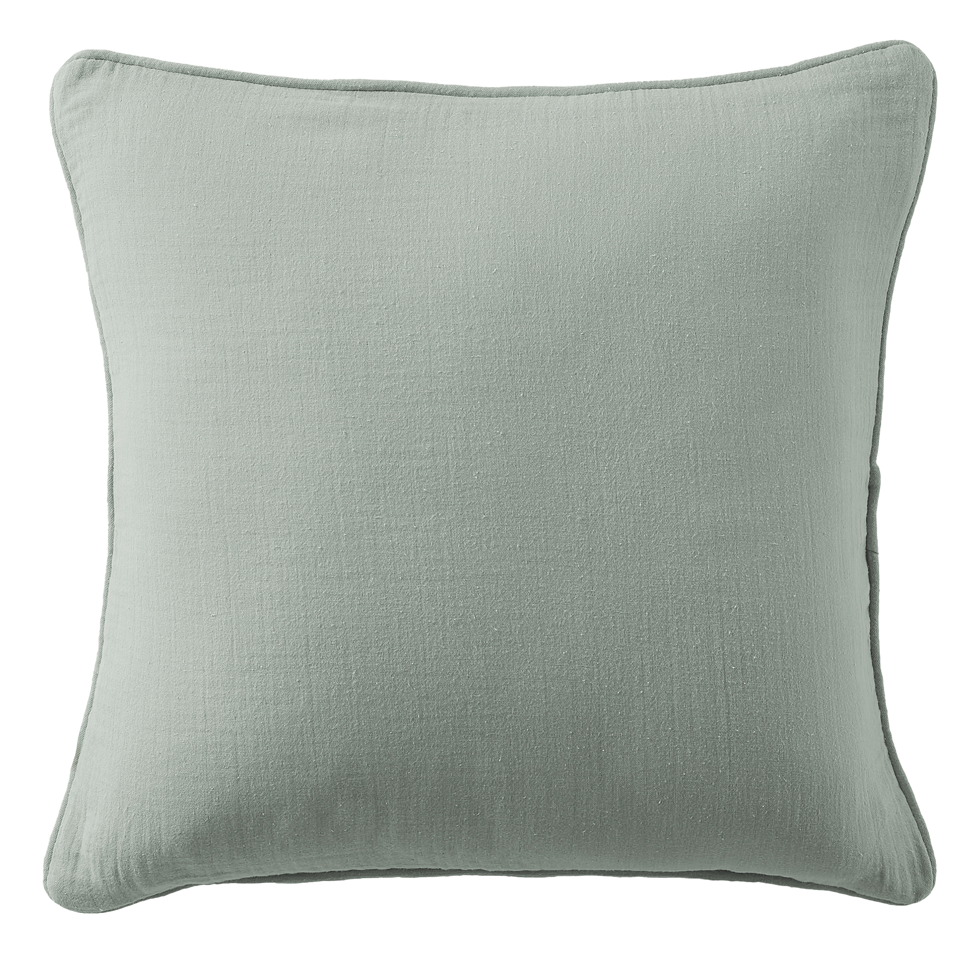Coussin carré déhoussable 45x45 cm Gaze de Coton Terra Eucalyptus, EDEN