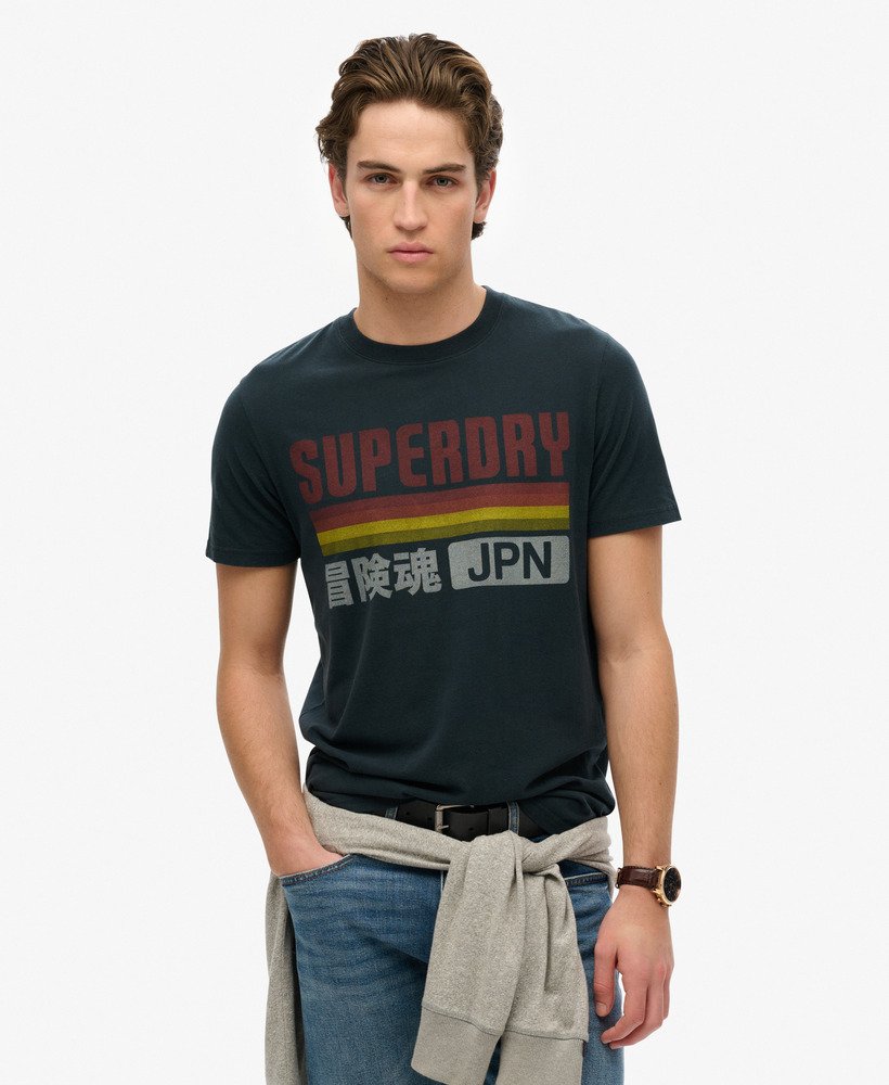 T-shirt à rayures décontracté Japan, SUPERDRY
