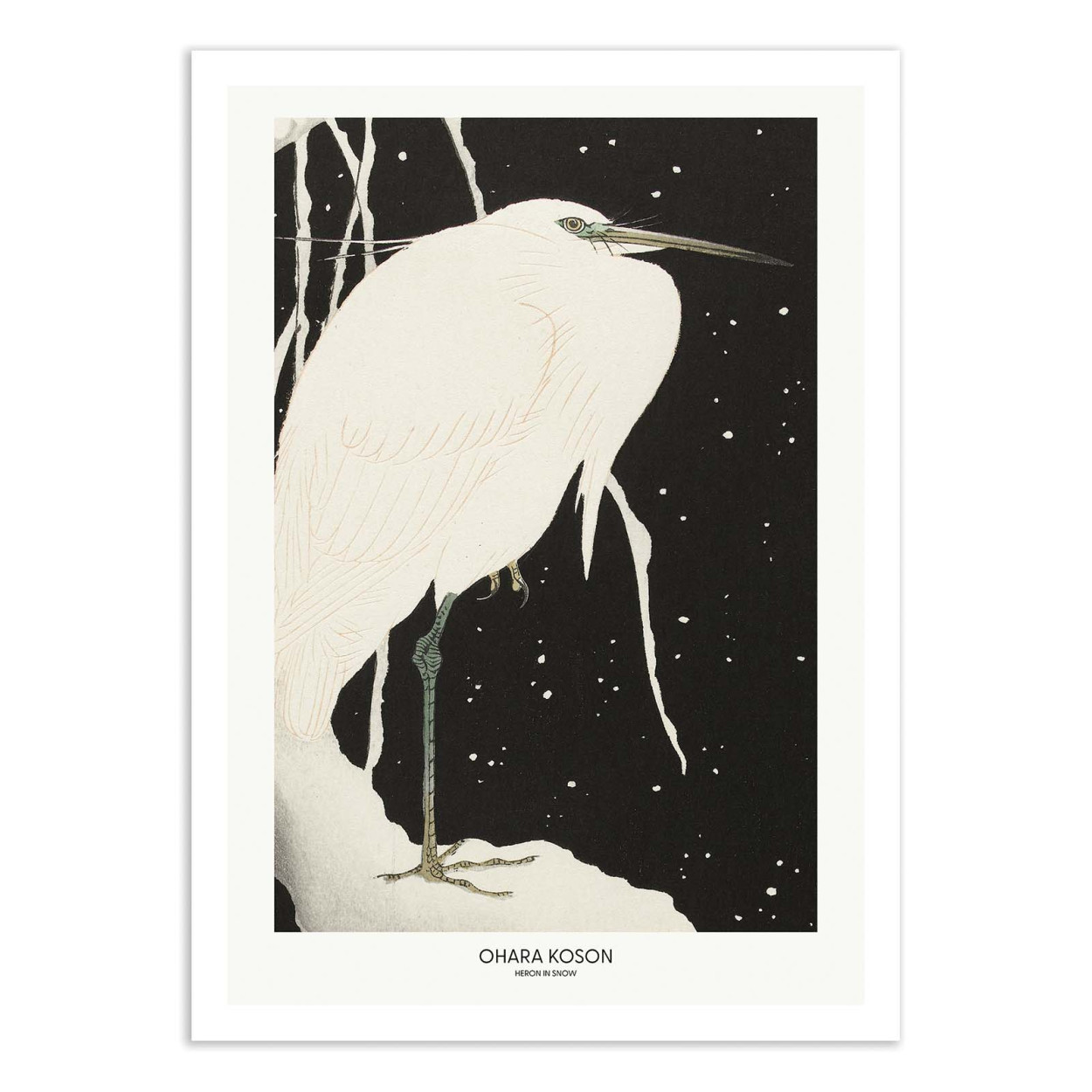 Affiche d'art - Heron In The Snow - Pictufy, WALL EDITIONS