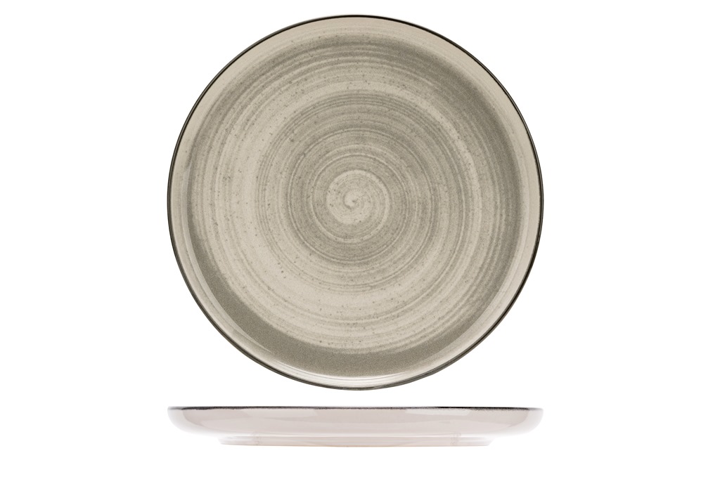 Lot de 6 assiettes plates en grès, BALTIC, COSY&TRENDY
