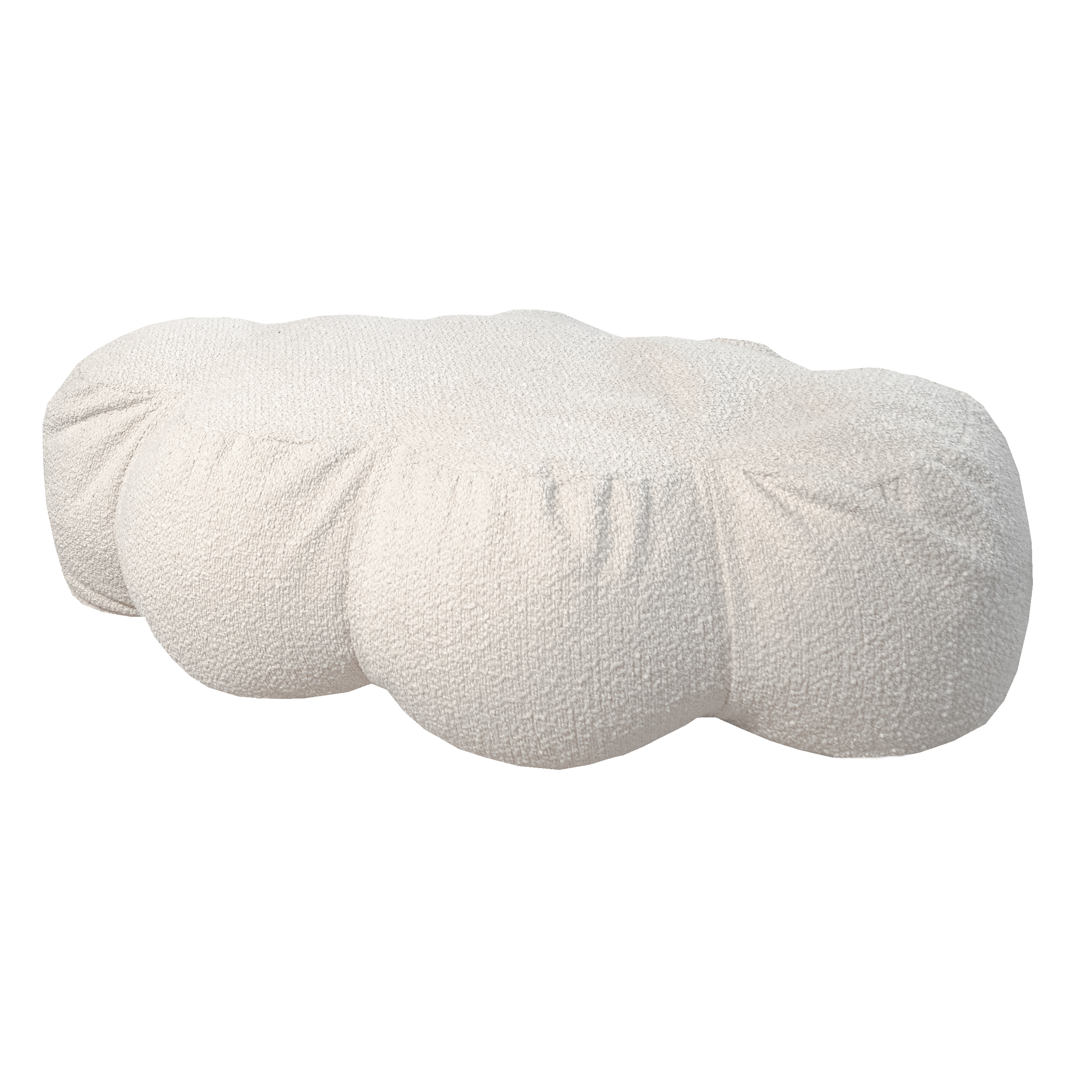 Pouf nuage en laine bouclée, déhoussable, MX HOME