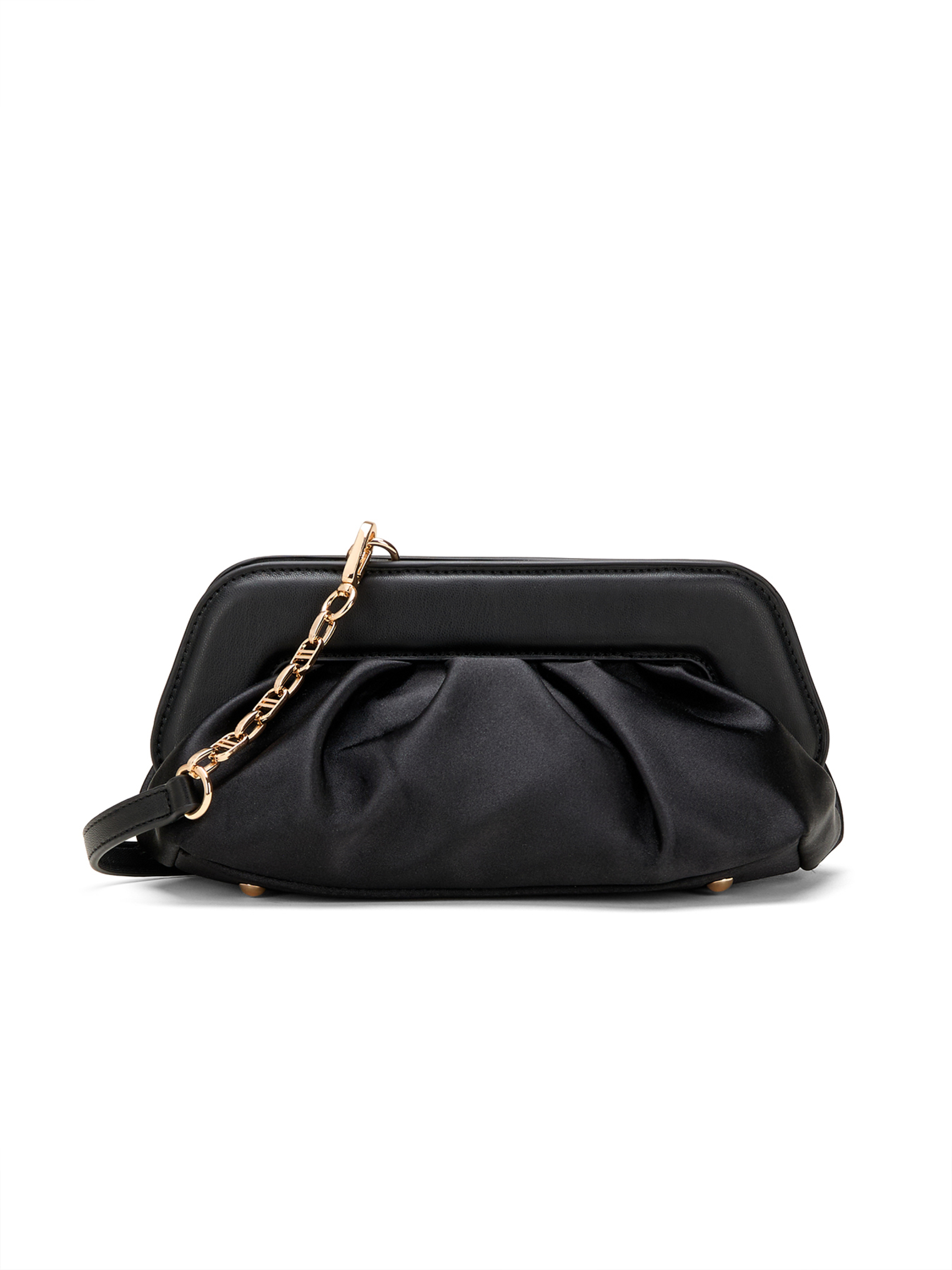 Clutch avec drapé et bandoulière, OLTRE