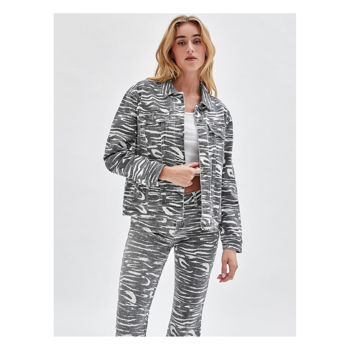 Veste discount zebre femme