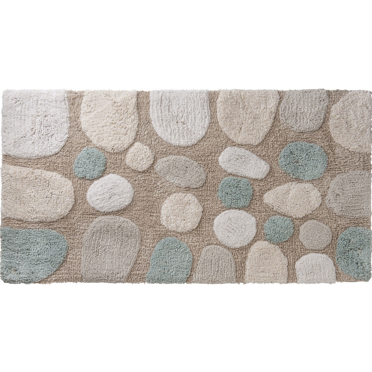 Tapis de bain déco galet en coton tufté GALET, GUY LEVASSEUR