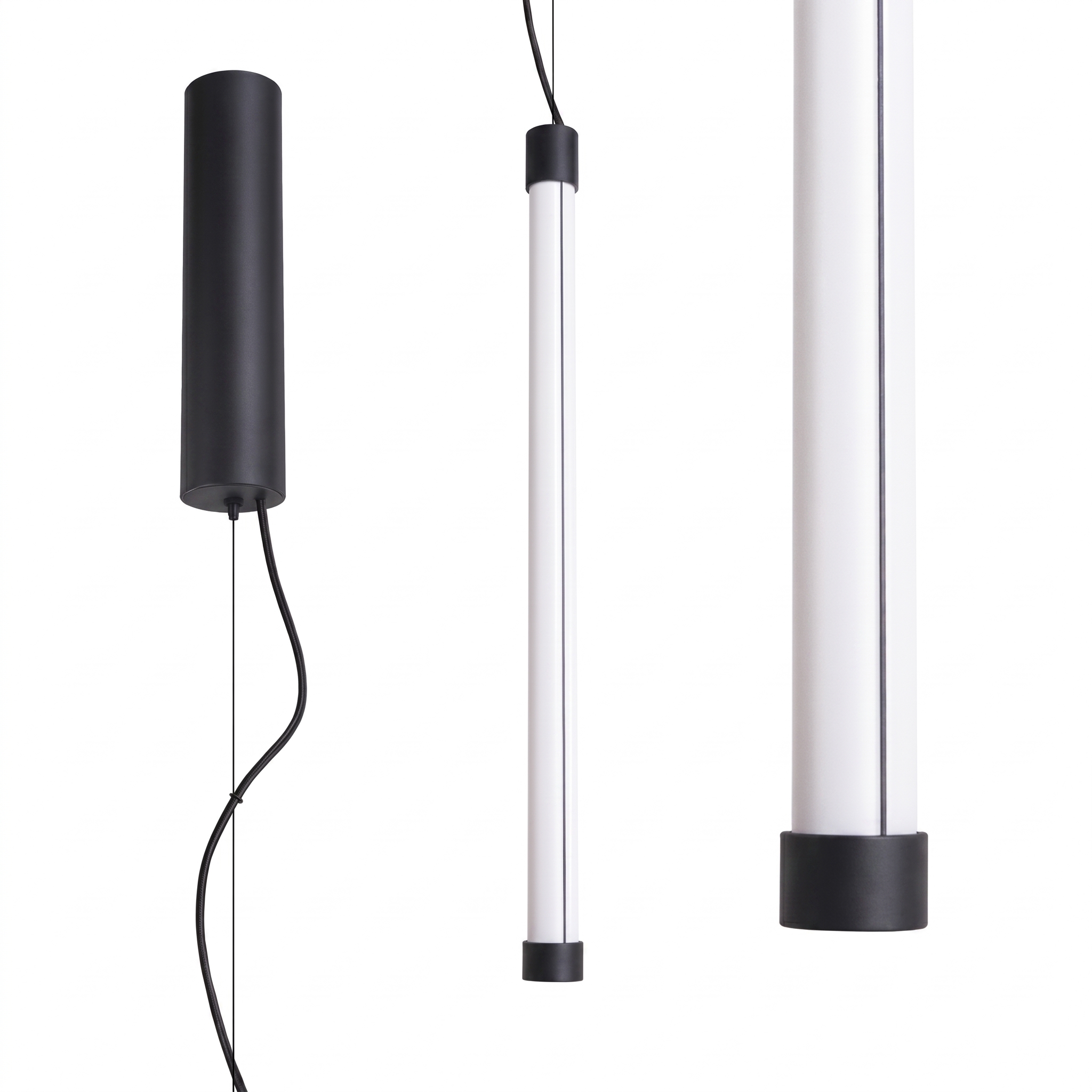 Suspension Acier Noir LED 1 Trang, EDEN