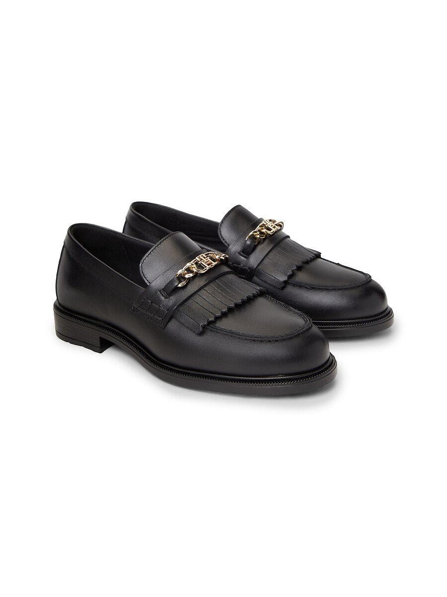 Mocassins en cuir, franges, TOMMY HILFIGER