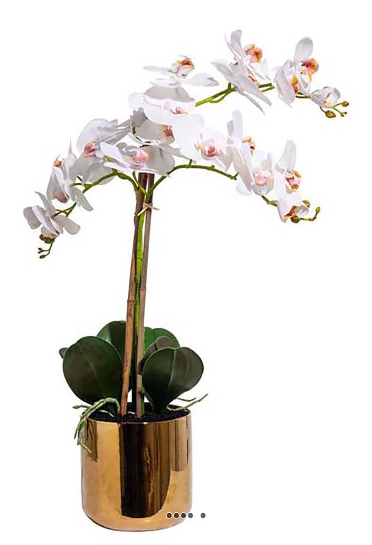 Orchidée phalaenopsis artificielle en pot, ARTIFICIELLES