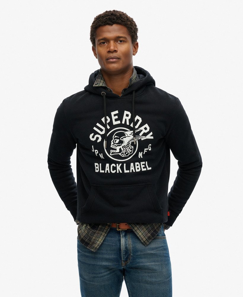 Sweat à capuche Black Label, SUPERDRY