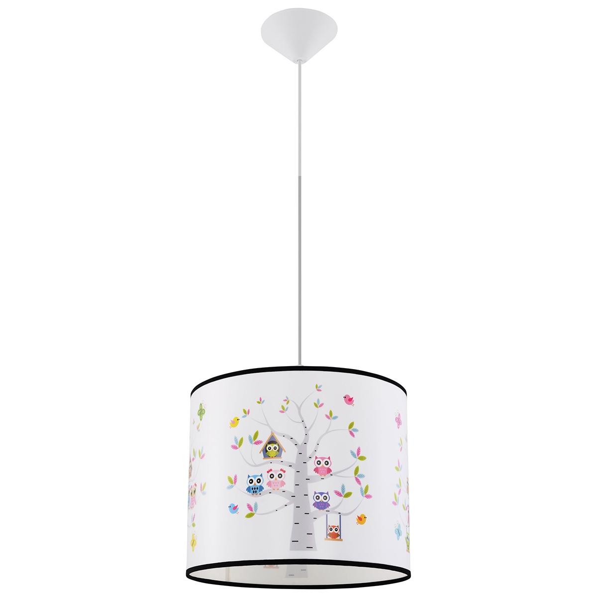 Suspension PVC Multicolore E27 1 Hibou 30, EDEN
