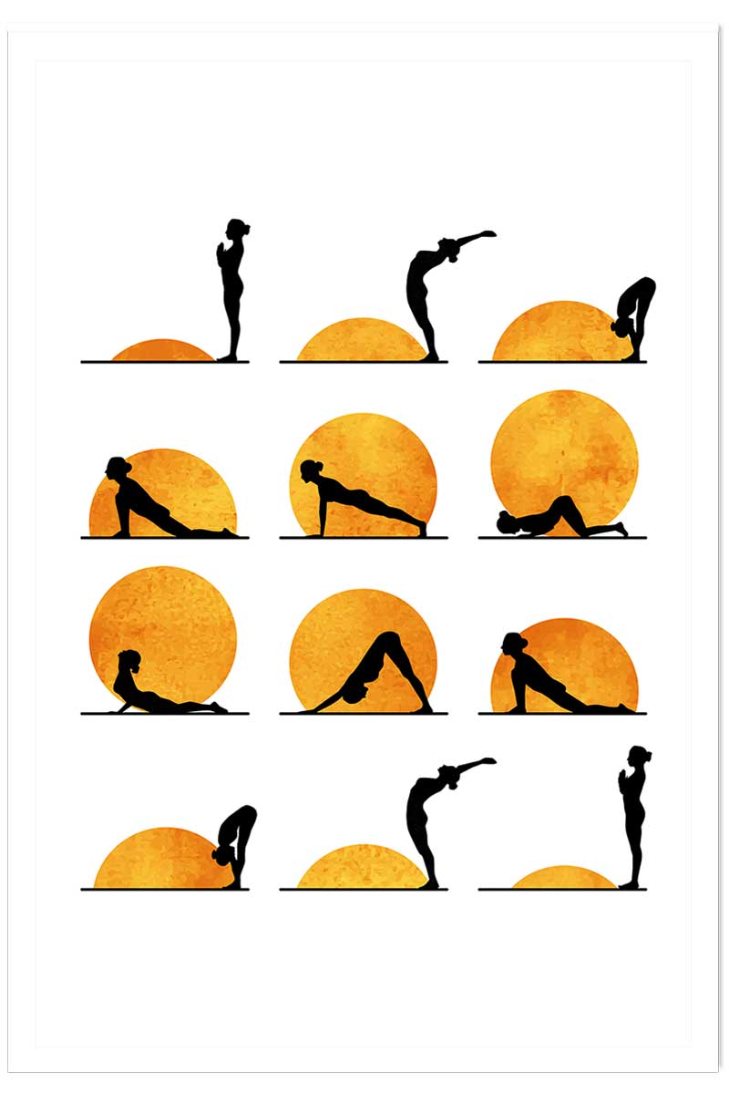 Affiche graphique Yoga sun, HEXOA