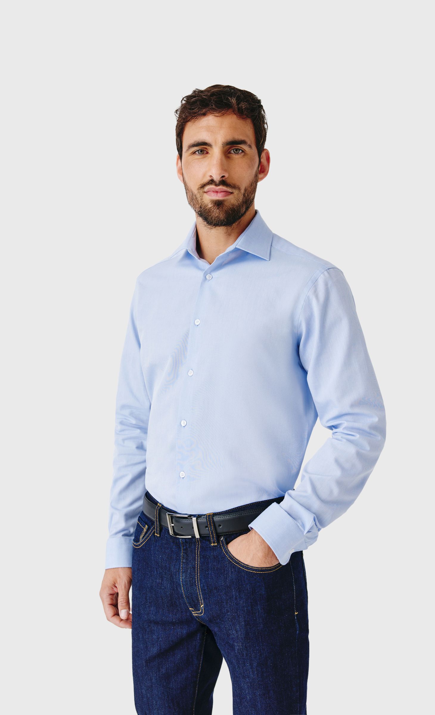 Chemise Regular fit easy care en oxford de coton, ACROSS