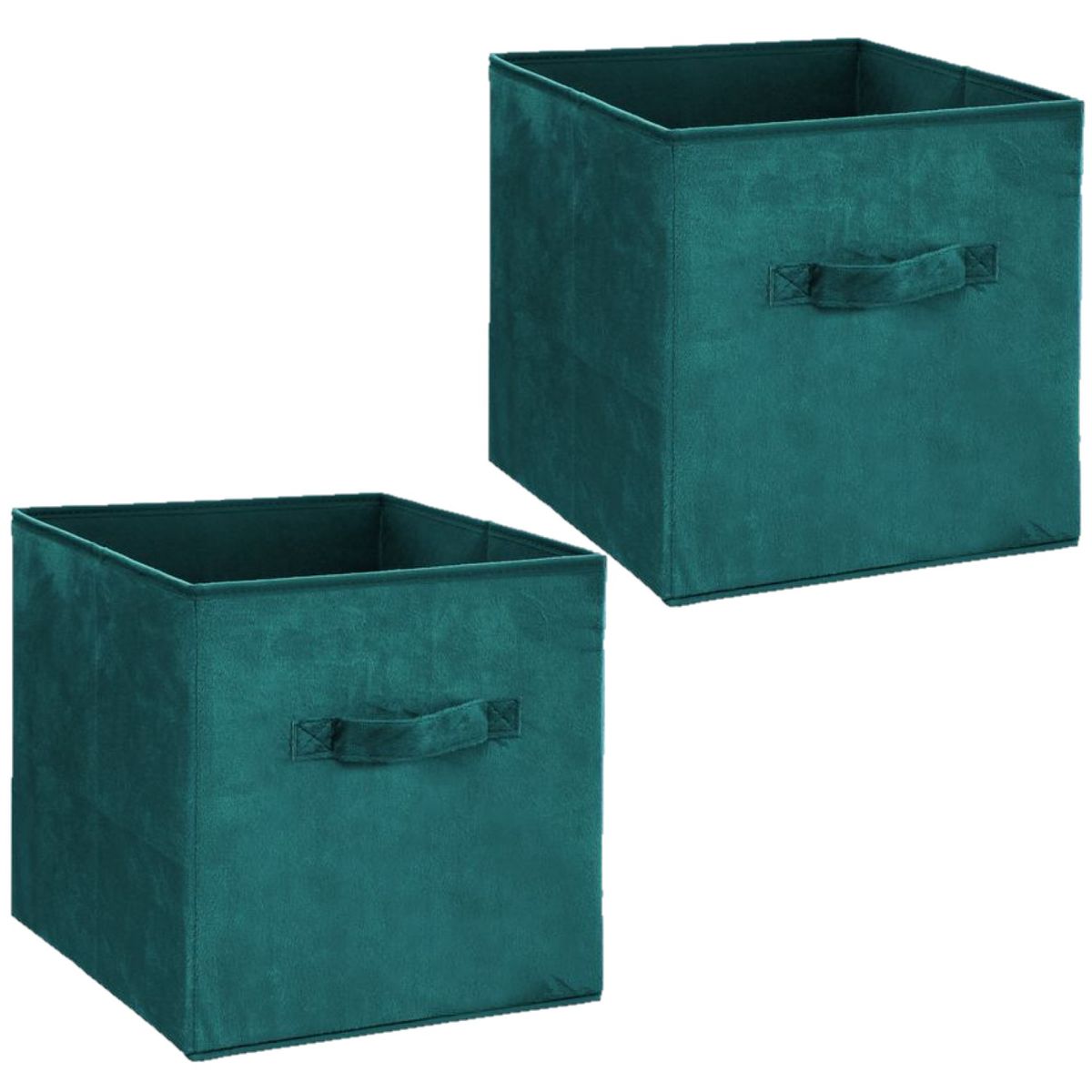 2x boîtes de rangement/bacs/organisateurs avec couvercle 25 litres de 42 x  36 x 25 cm