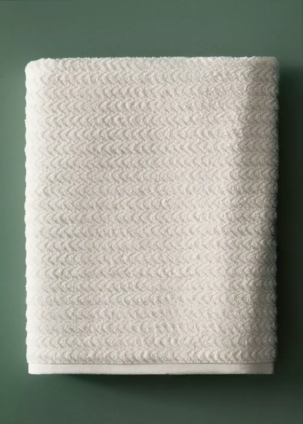 Drap de bain bouclette jacquard chevron, MANGO HOME