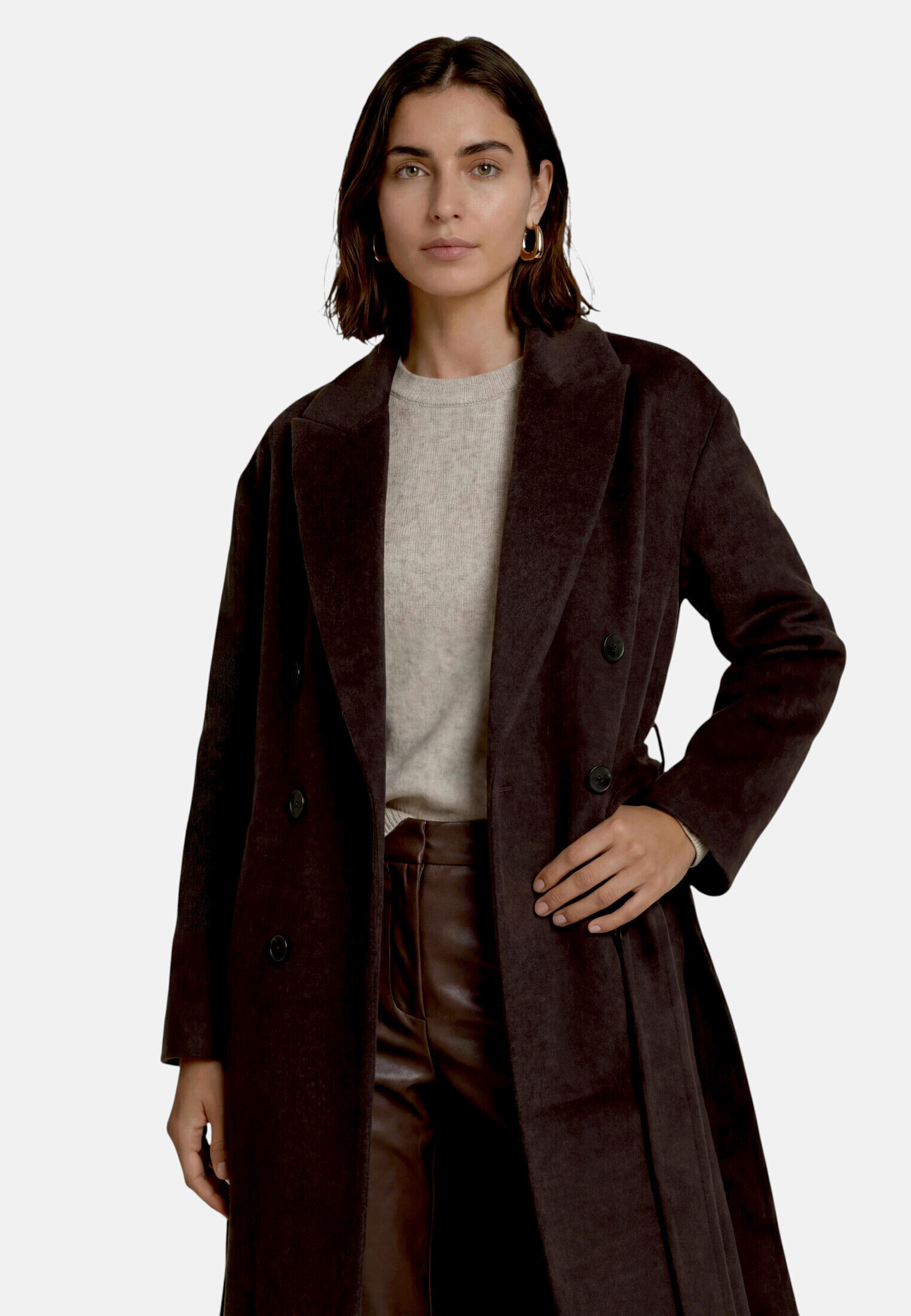 Manteau de mi-saison à ceinture, ZERO