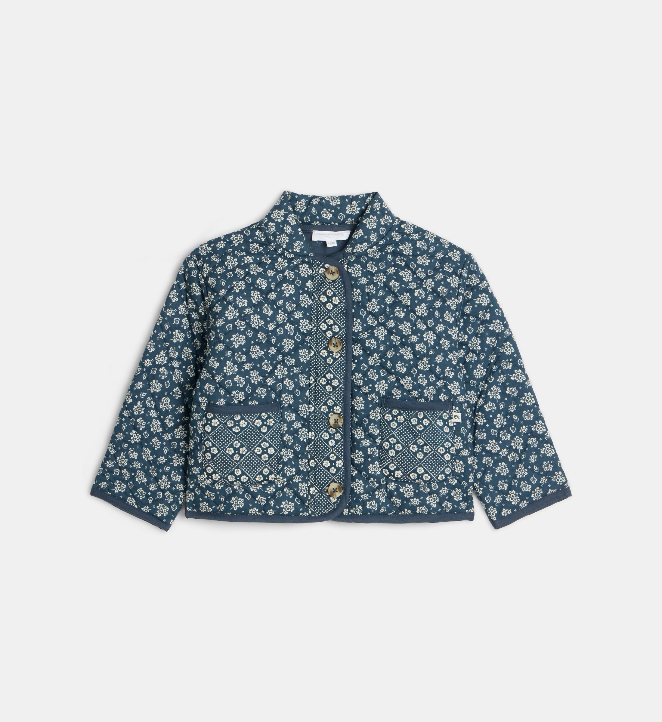 Veste matelassée talina florale popeline coton, CADET ROUSSELLE
