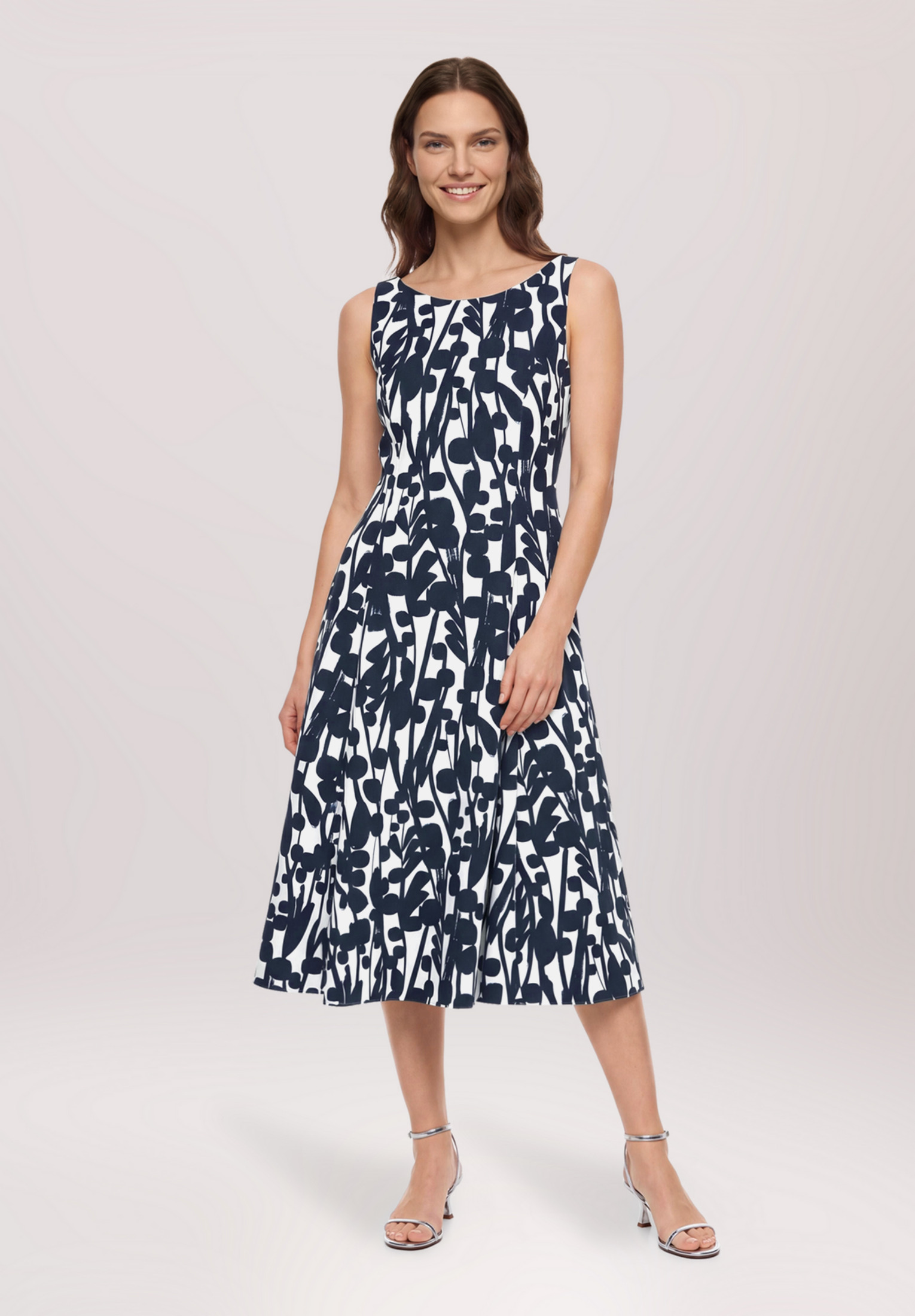 Robe de cocktail à imprimé, VERA MONT