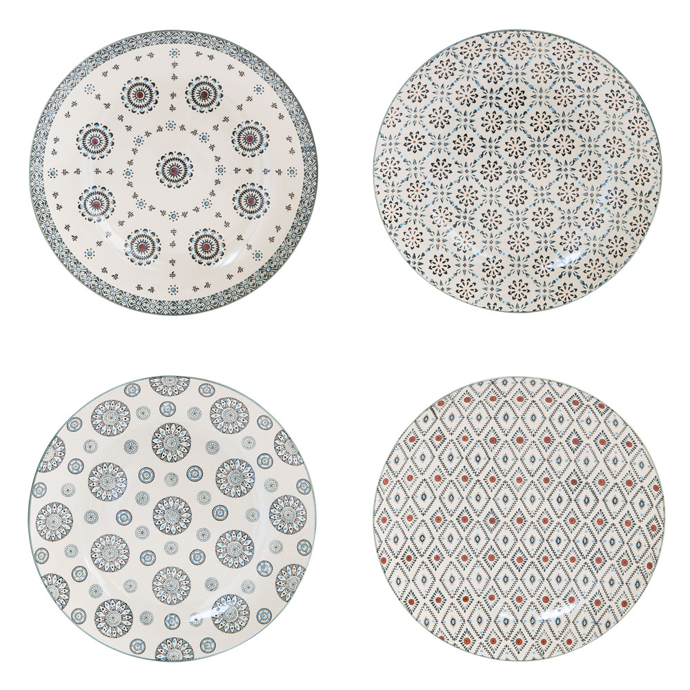 Coffret de 4 assiettes plates nelson 26 cm, TABLE PASSION