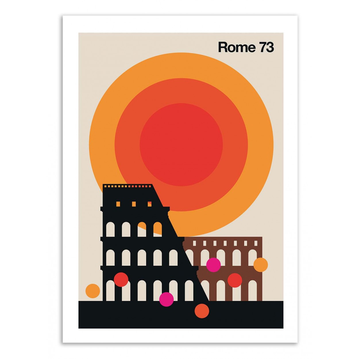 Affiche d'art - Rome 73 - Bo Lundberg, WALL EDITIONS