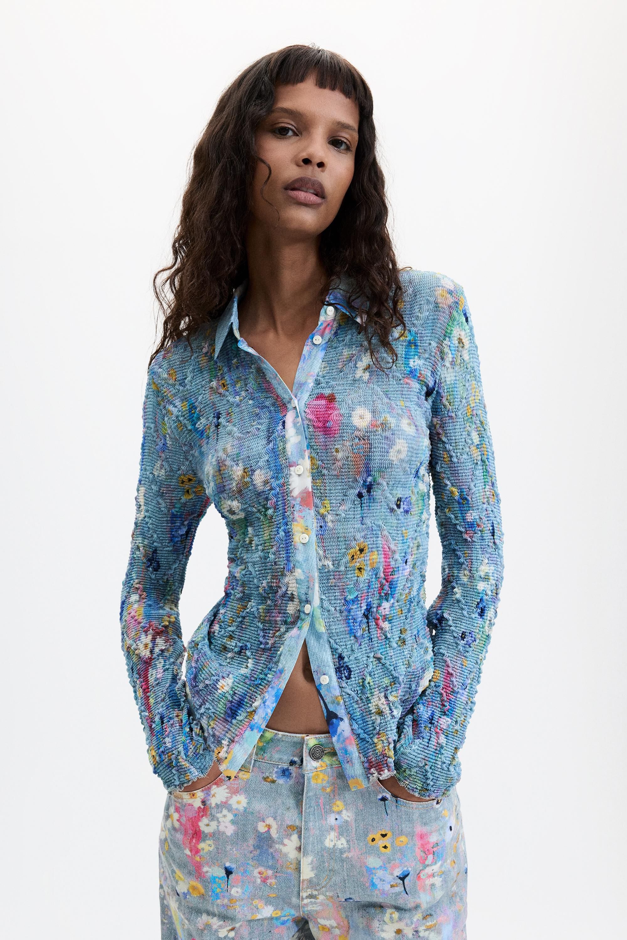 Chemise à imprimé floral, DESIGUAL