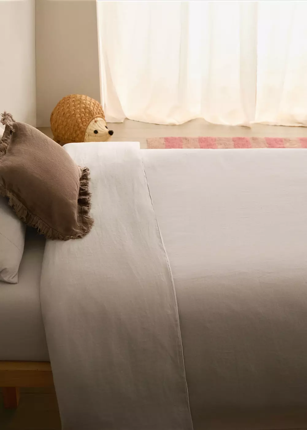 Housse de couette enfant lin lavé lit 90 cm, MANGO HOME