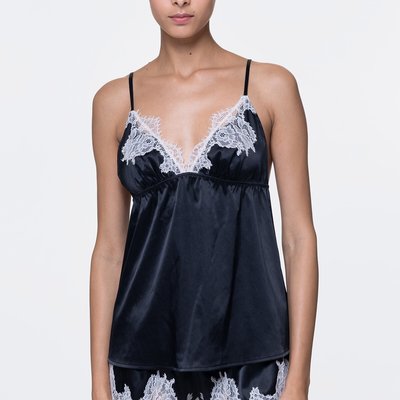 Fiesta Recycled Satin Cami with Lace Detail DORINA