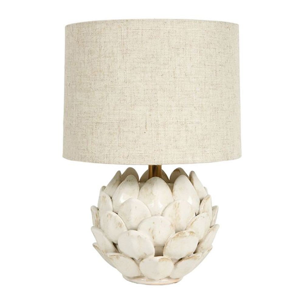Lampe Pétales Céramique Lin Beige, DECORATIE