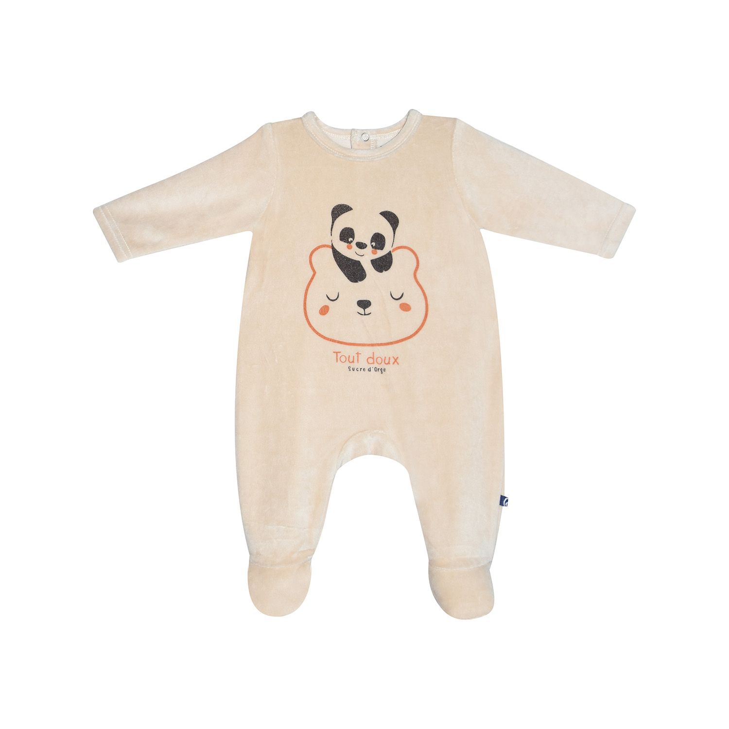 Dors bien lery velours rase pont dos bebe, SUCRE D'ORGE