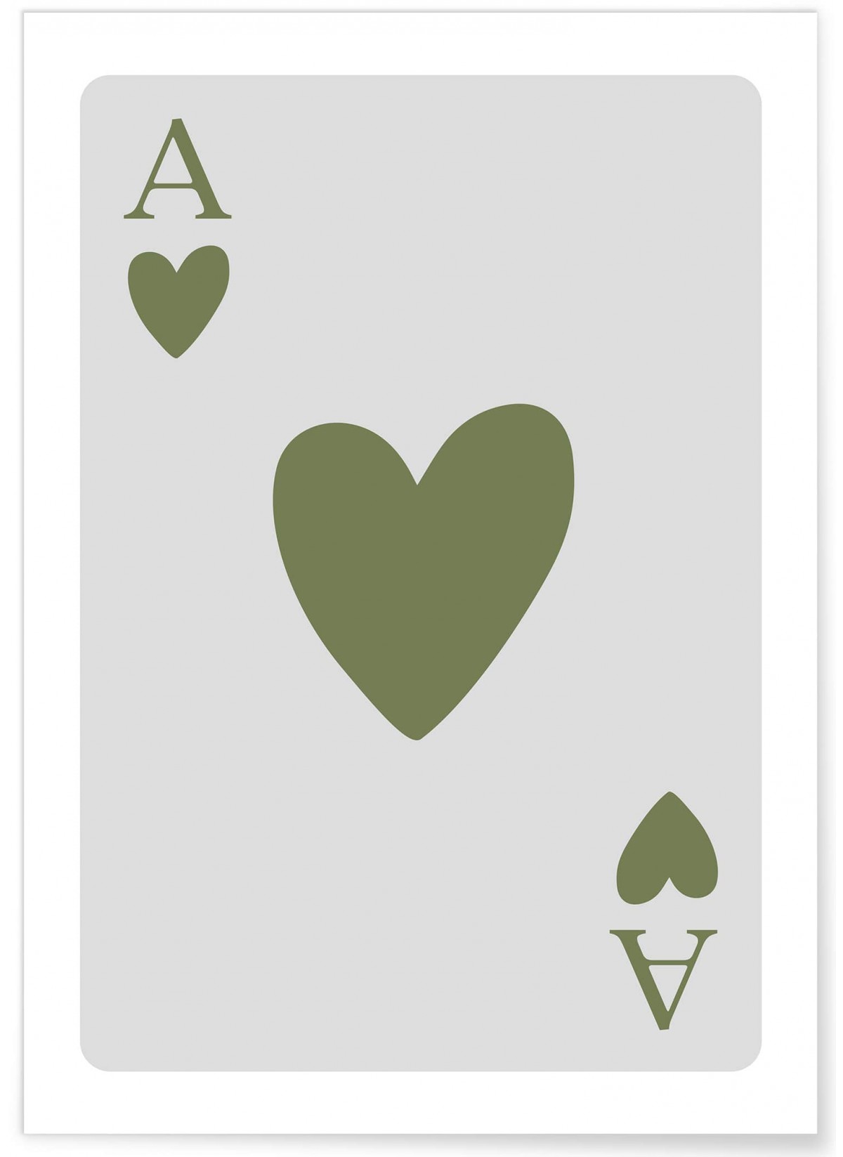 Affiche As de coeur vert, L'AFFICHERIE