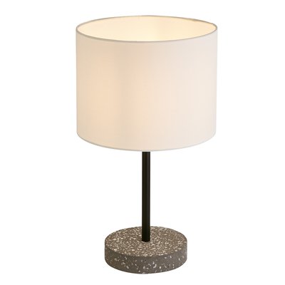 Black Terrazzo Table Lamp with White Shade SO'HOME