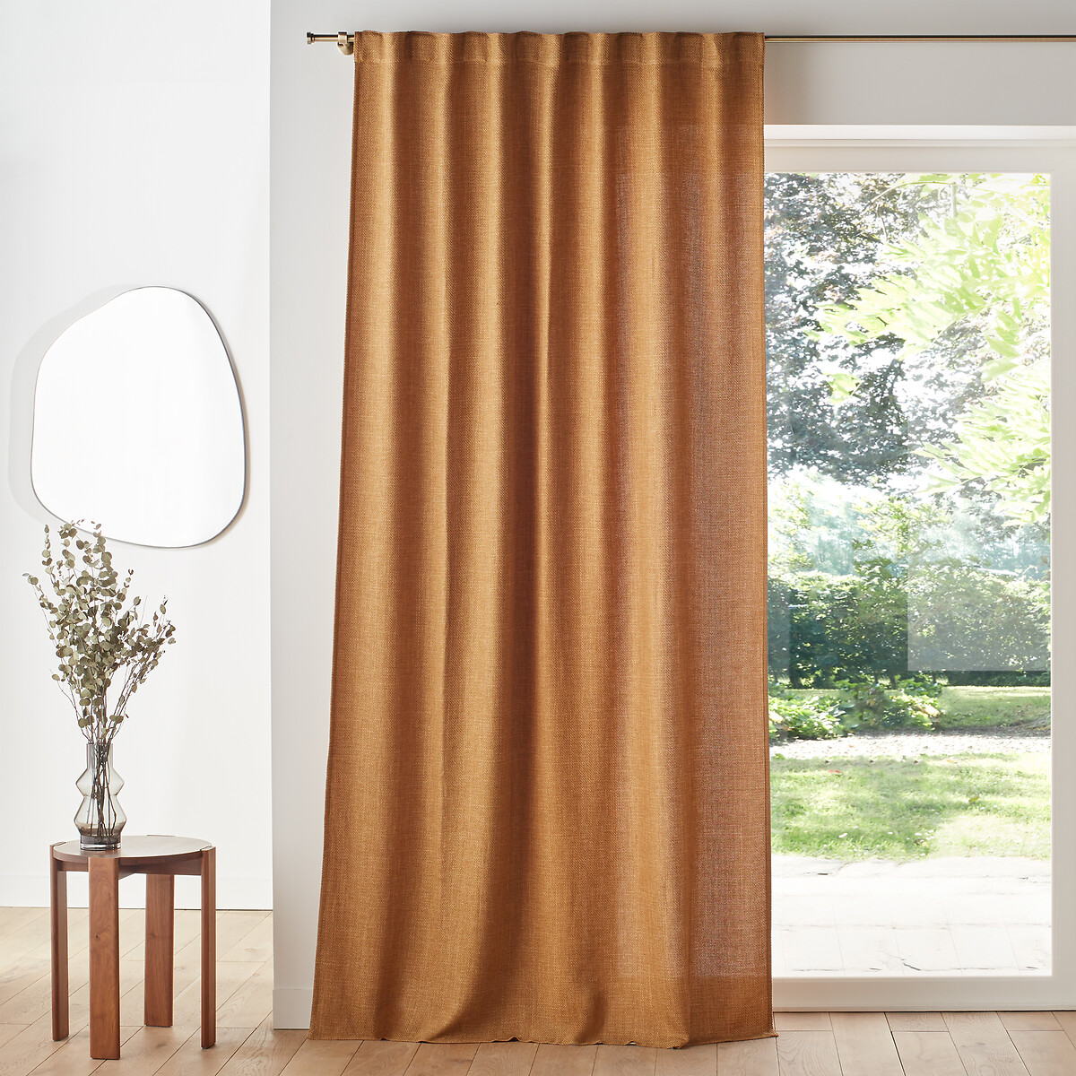 MitoVilla Tenda Doccia In Tessuto Nido D'Ape Bordeaux Con Fodera A Scatto - 183x188 Cm - Set Completo Per Bagno Lusso E SPA