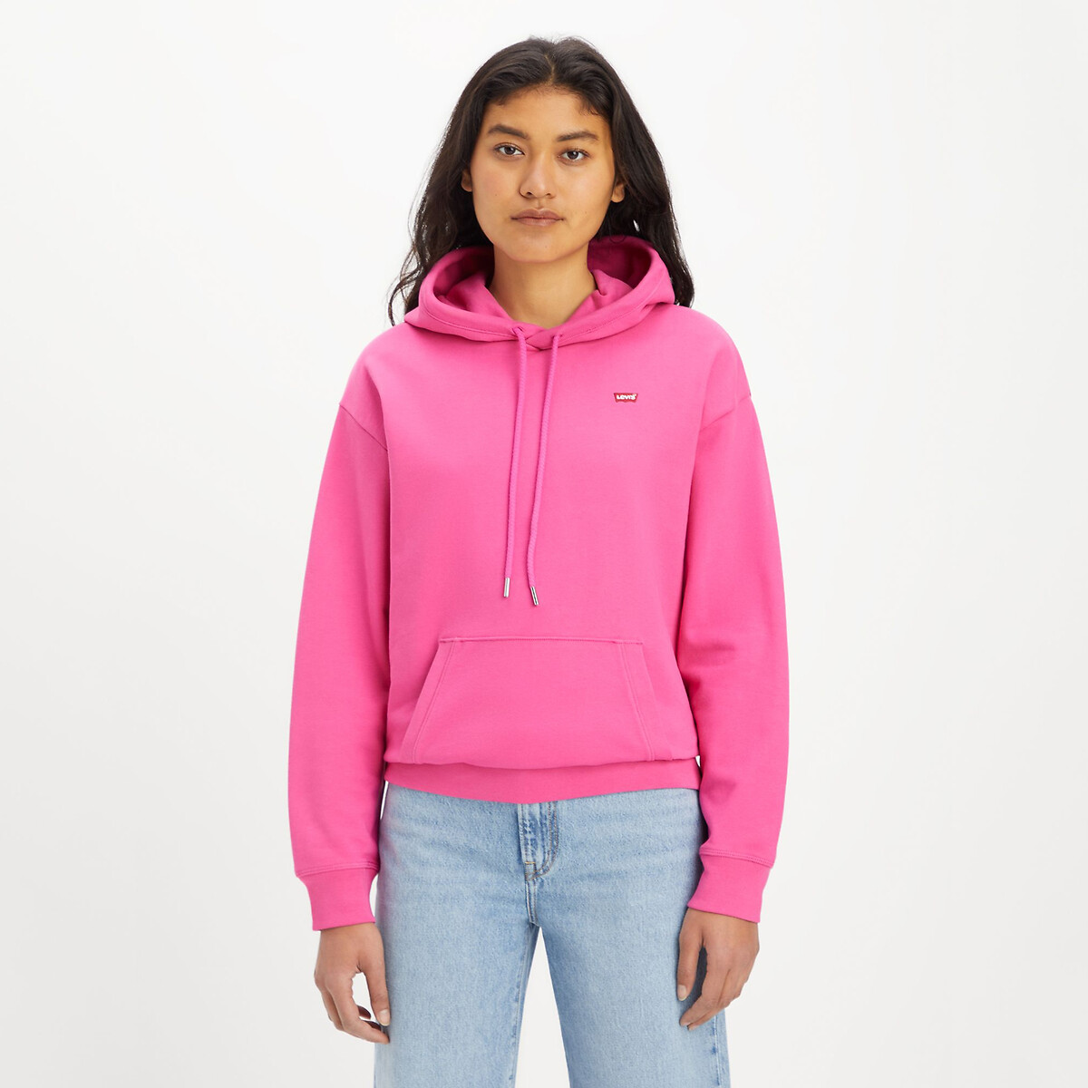 Image of Cotton Hoodie with Pocket Detail