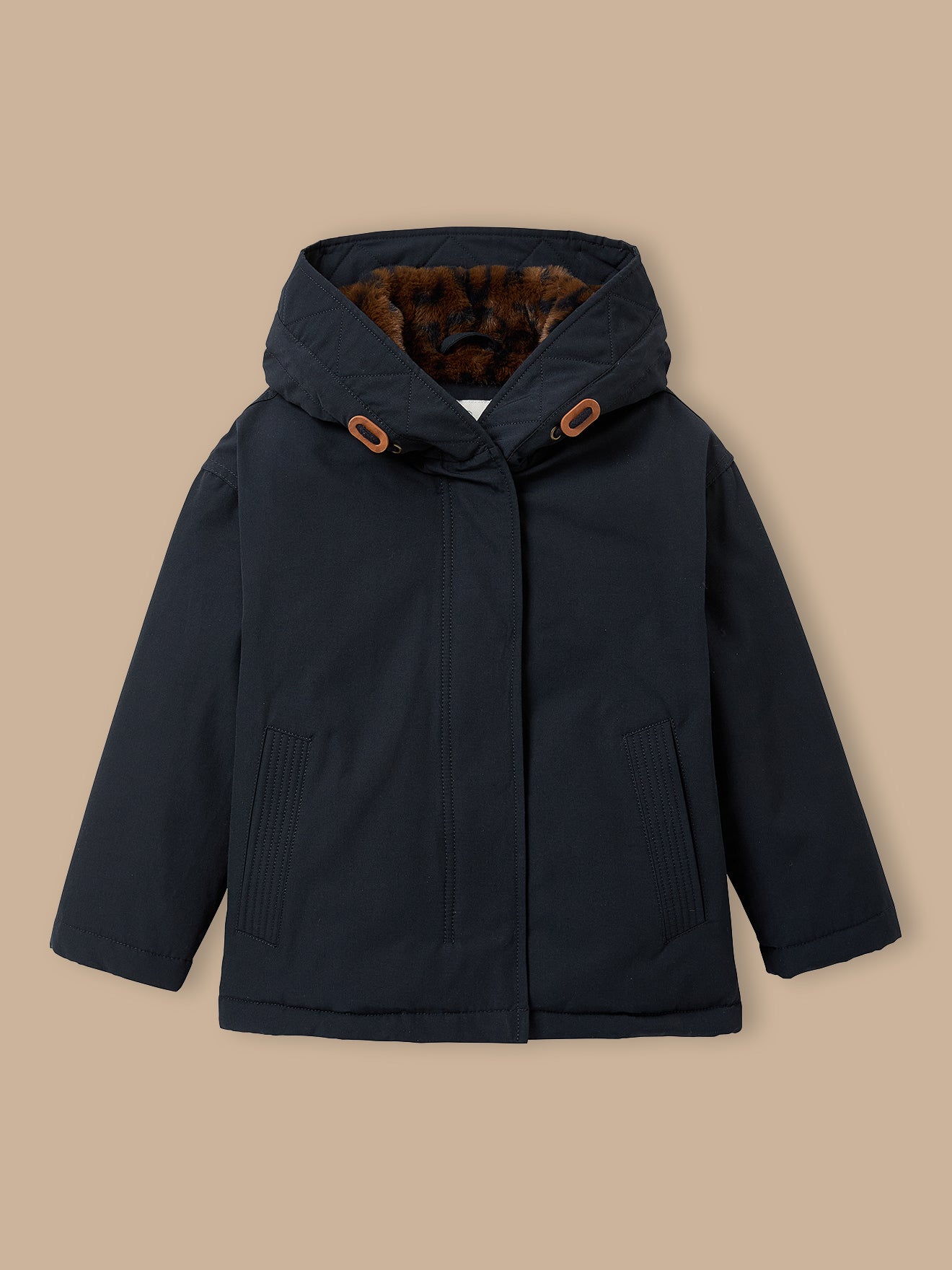 Parka doublée léopard, CYRILLUS