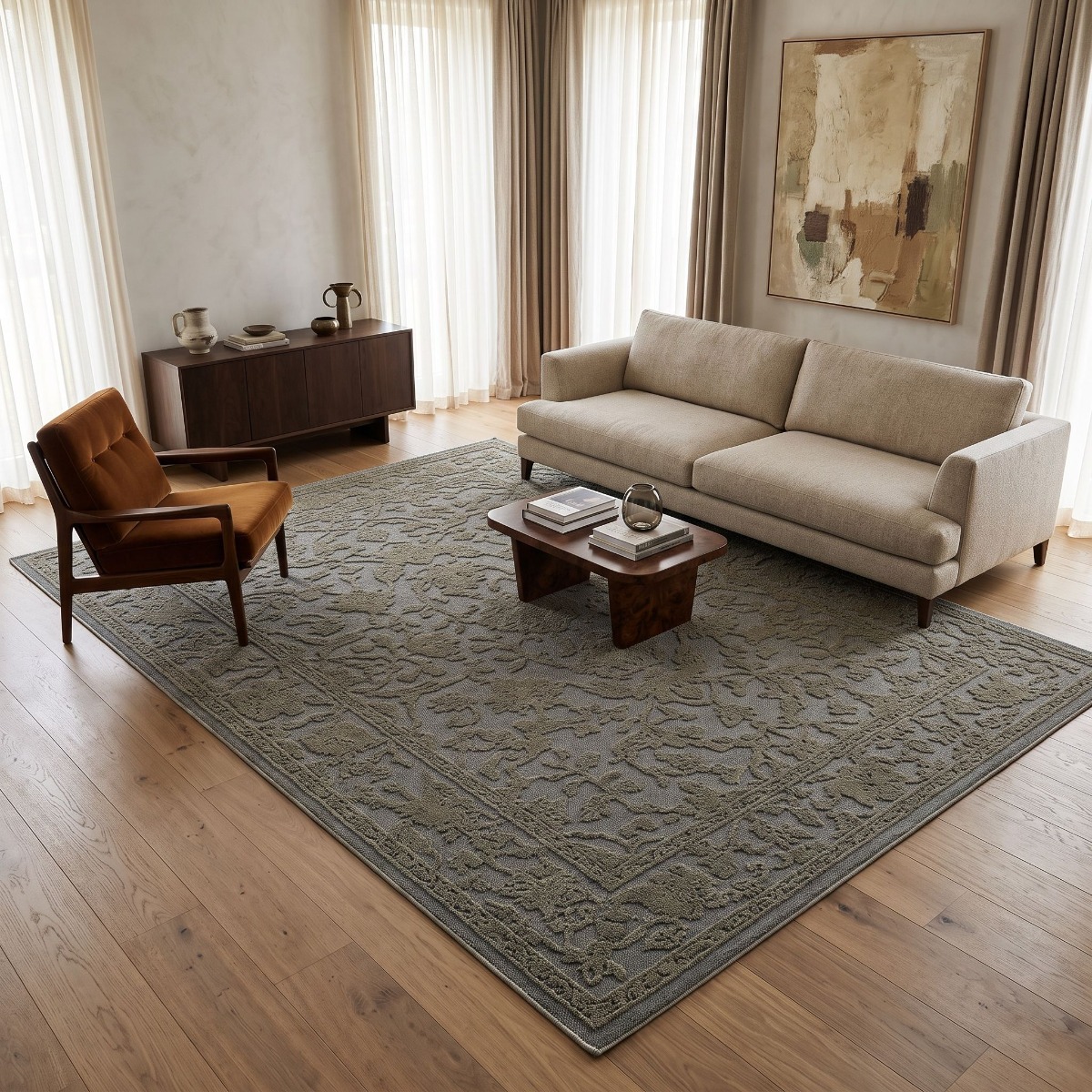 Tapis vintage oriental à relief  ALMA HERITAGE, THE DECO FACTORY