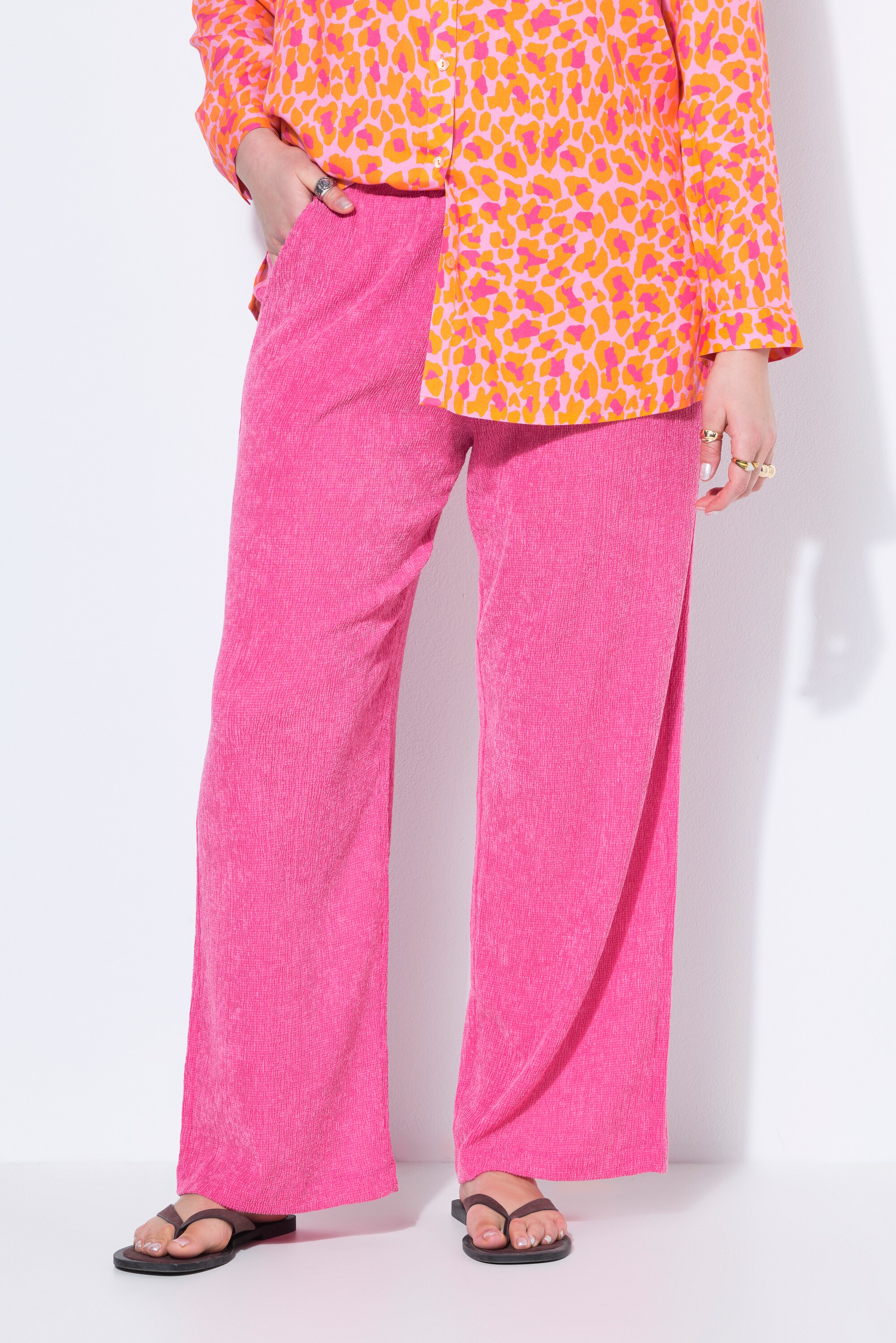 Pantalon jambes larges, texturé, STUDIO UNTOLD