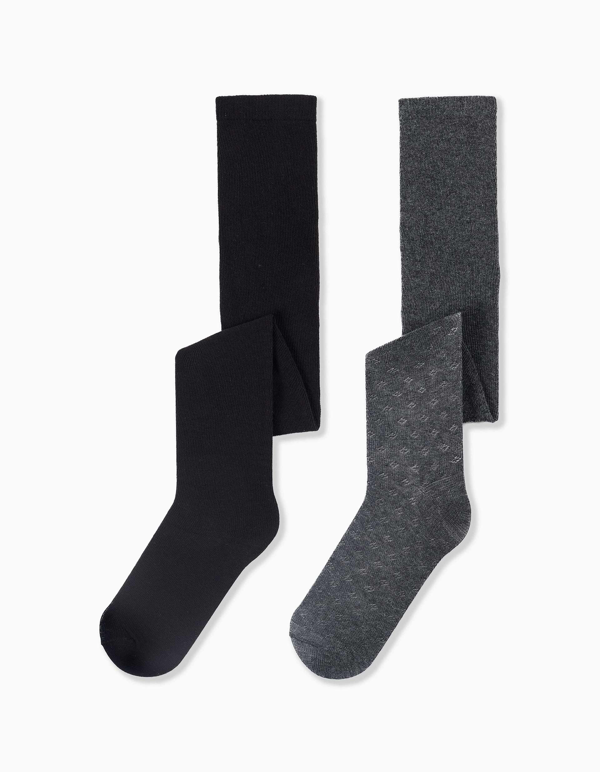 Pack 2 Collants Uni/Rhombes, ZIPPY