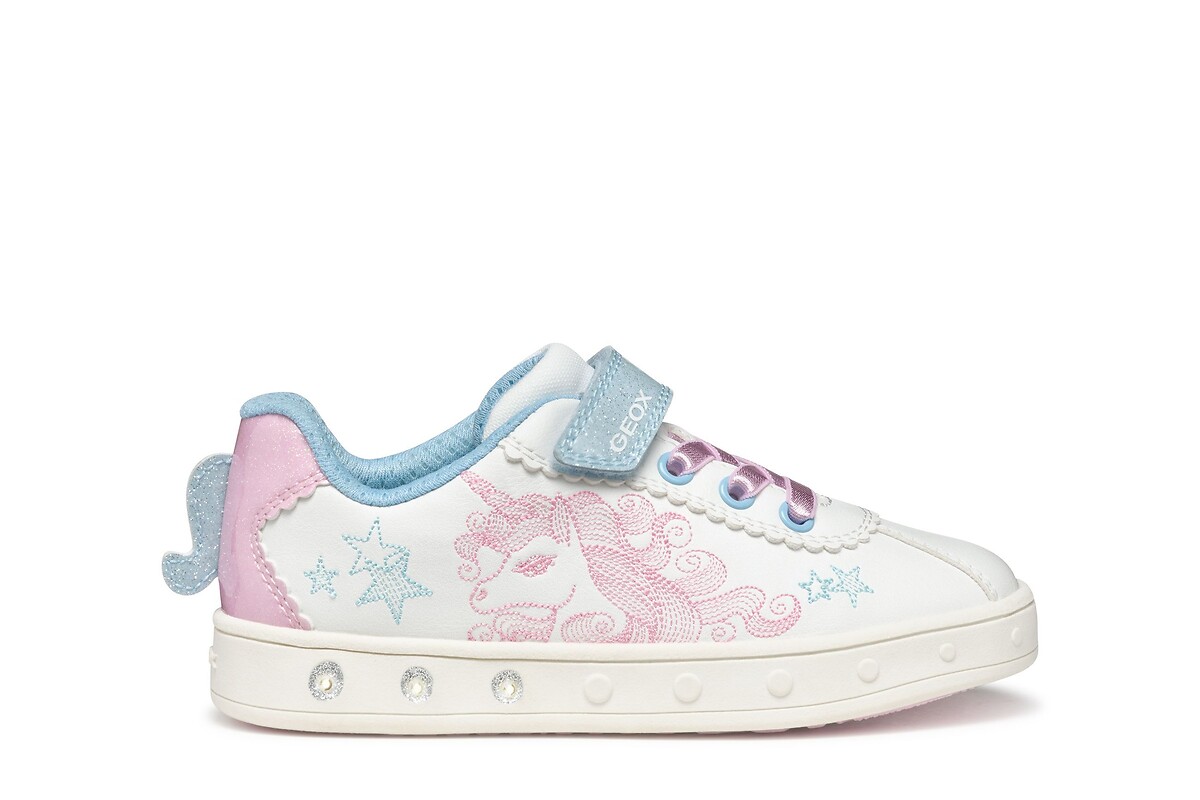Kids Skylin Breathable LED Trainers, GEOX